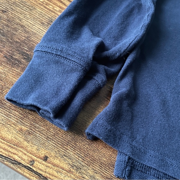 The Children’s Place boys long sleeve navy polo shirt Medium 7/8 - Picture 4 of 7